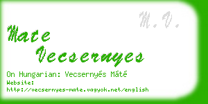 mate vecsernyes business card